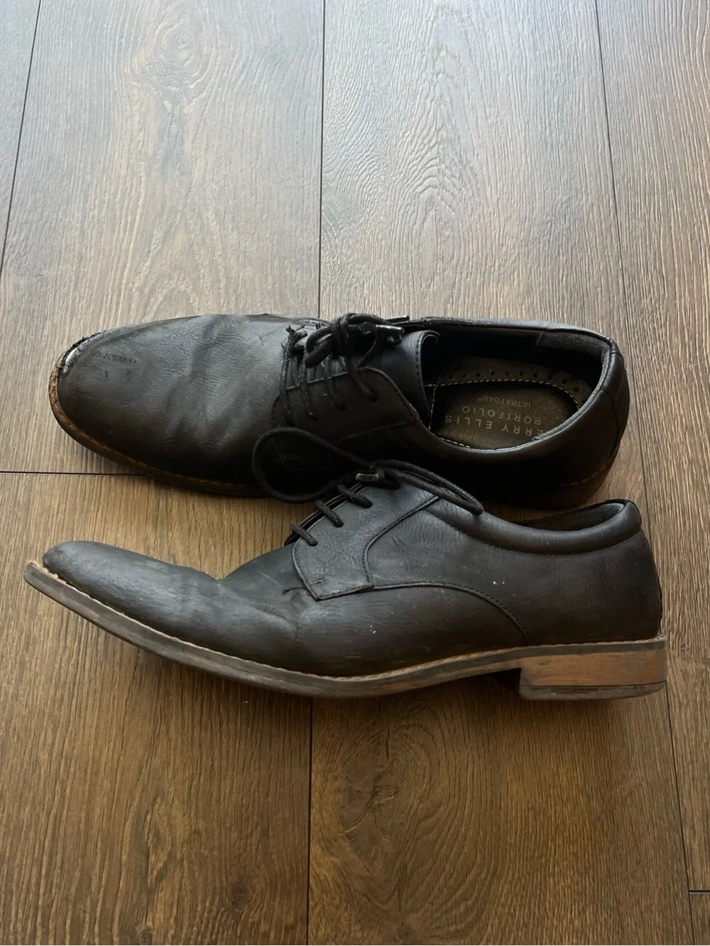 Perry Ellis Portfolio Leather Derby Shoes